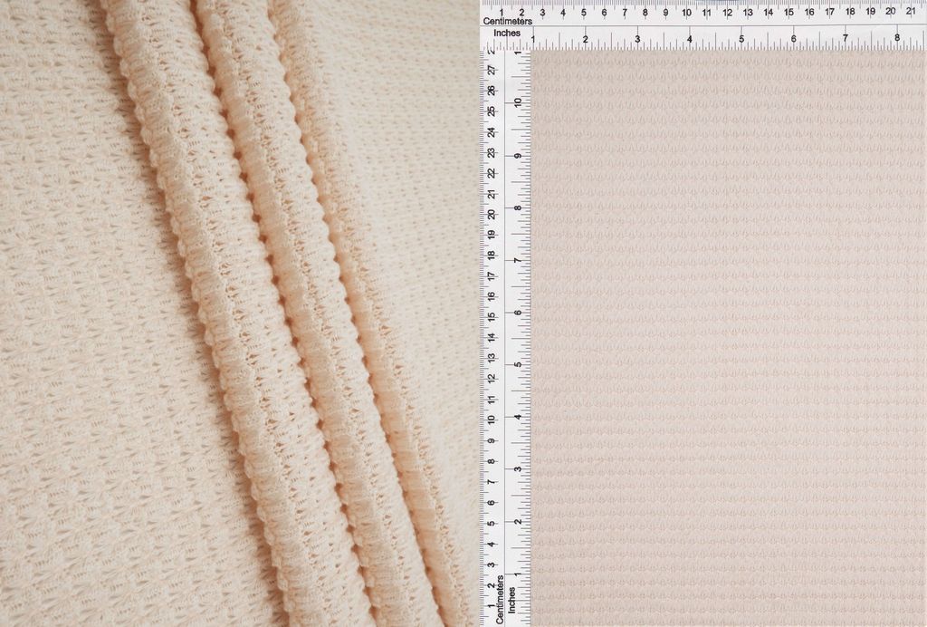 KNT4190 / PEARL / 64%POLY 34%RAY 2%SPAN OVERSIZE WAFFLE SOLID