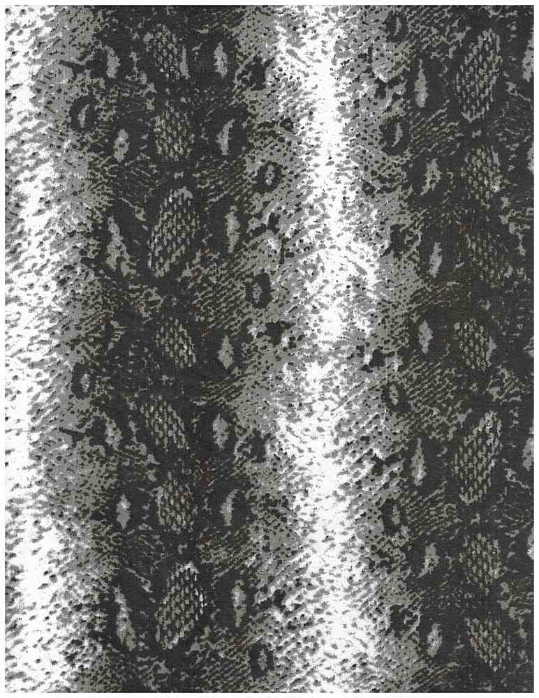 KNT2100-MS91150 / GREY / 96%POLY 4%SPAN DTY BRUSHED SNAKE PRINT