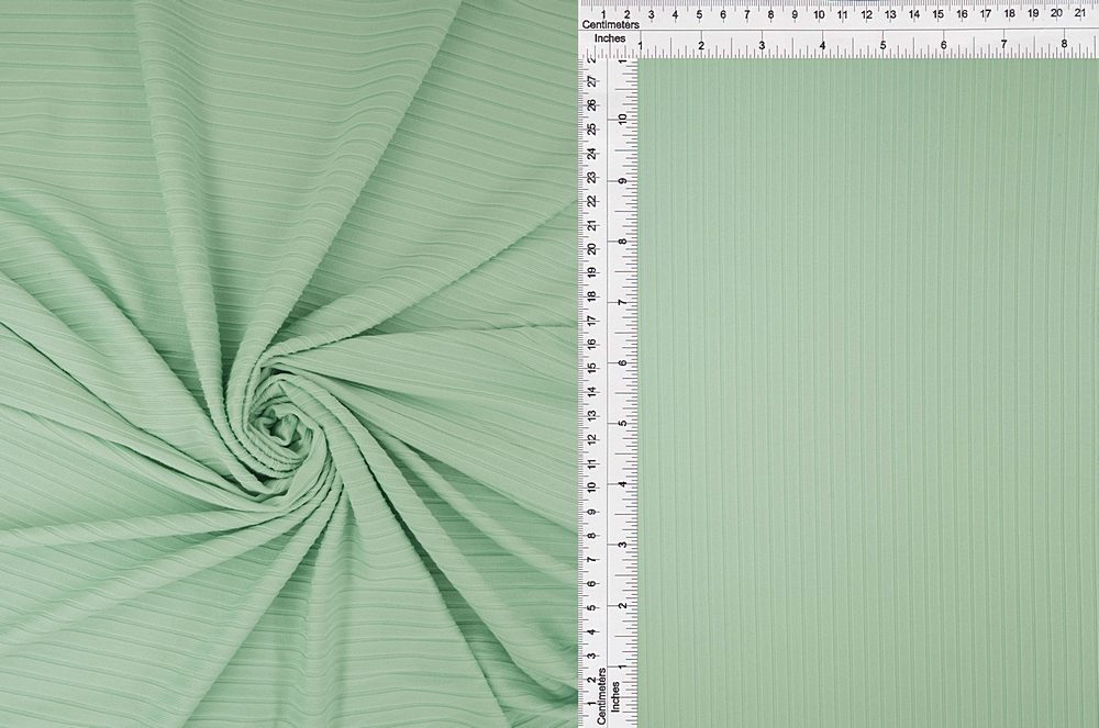 KNT4135 / MINT / 87%POLY 13%SPAN 8X3 YUMMY RIB SOLID
