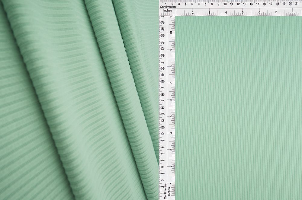 KNT4151 / MINT / 87%POLY 13%SPAN 4X2 YUMMY RIB SOLID
