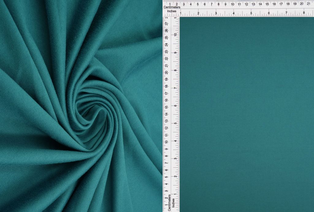 KNT2100 / TURQUOISE / 96%POLY 4%SPAN DTY BRUSHED SOLID