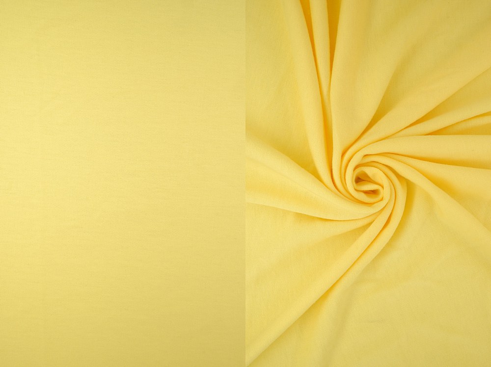 KNT1374 / LEMON / 90%POLY 7%RAY 3%SPAN FRENCH TERRY SOLID