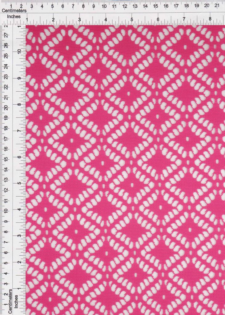 LACE3352 / BERRY / 100%POLY KNIT JACQUARD CROCHET