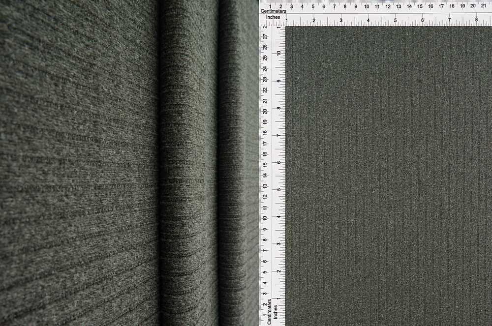 KNT4135 / CHARCOAL / 87%POLY 13%SPAN 8X3 YUMMY RIB SOLID