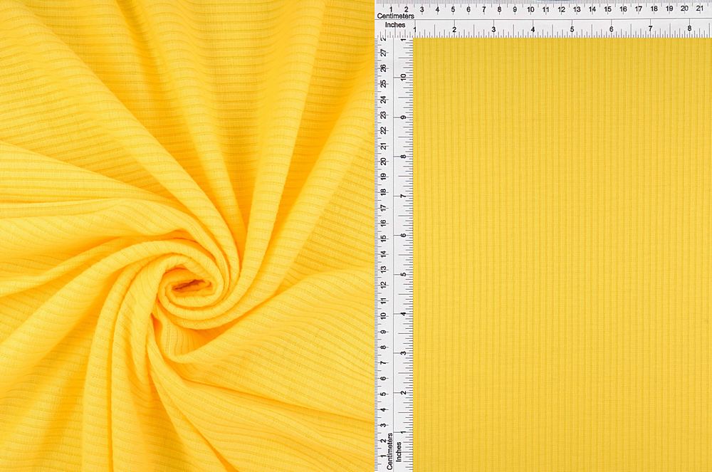 KNT3422 / YELLOW 2020 / 89%POLY 9%RAYON 2%SPAN 4x2 RIB SOLID