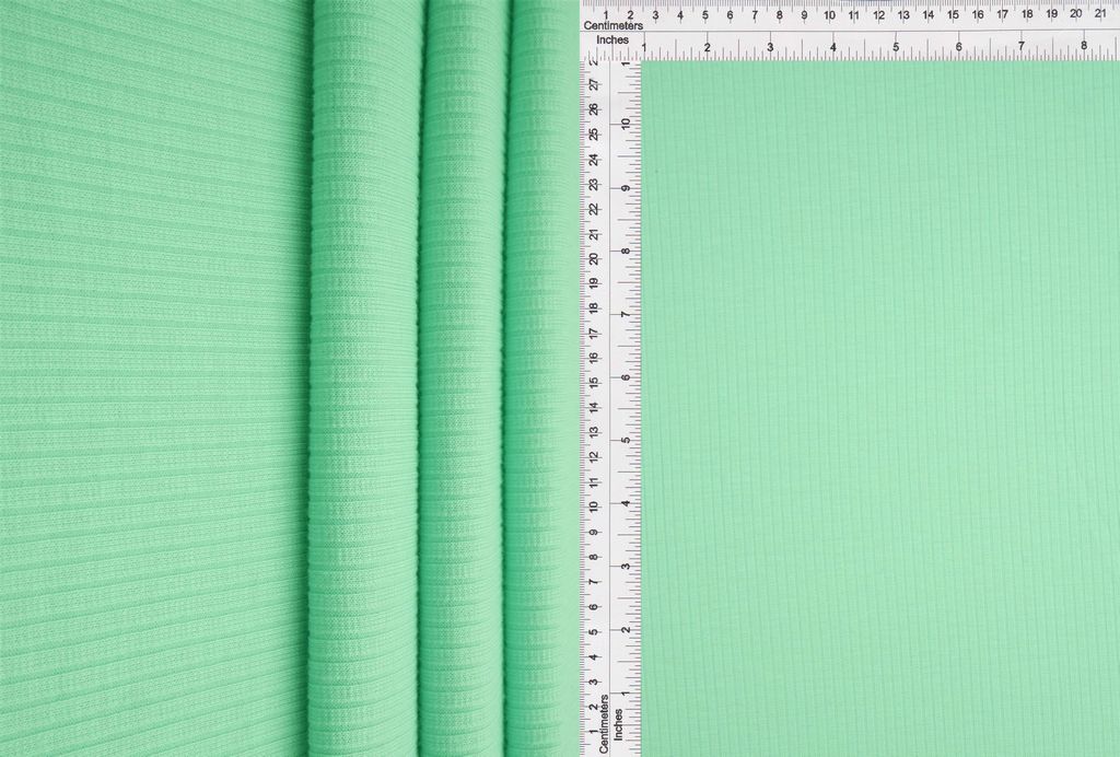 KNT3422 / MINT / 89%POLY 9%RAYON 2%SPAN 4x2 RIB SOLID