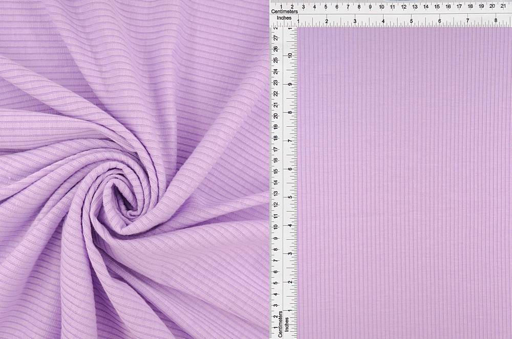 KNT3422 / LILAC / 89%POLY 9%RAYON 2%SPAN 4x2 RIB SOLID