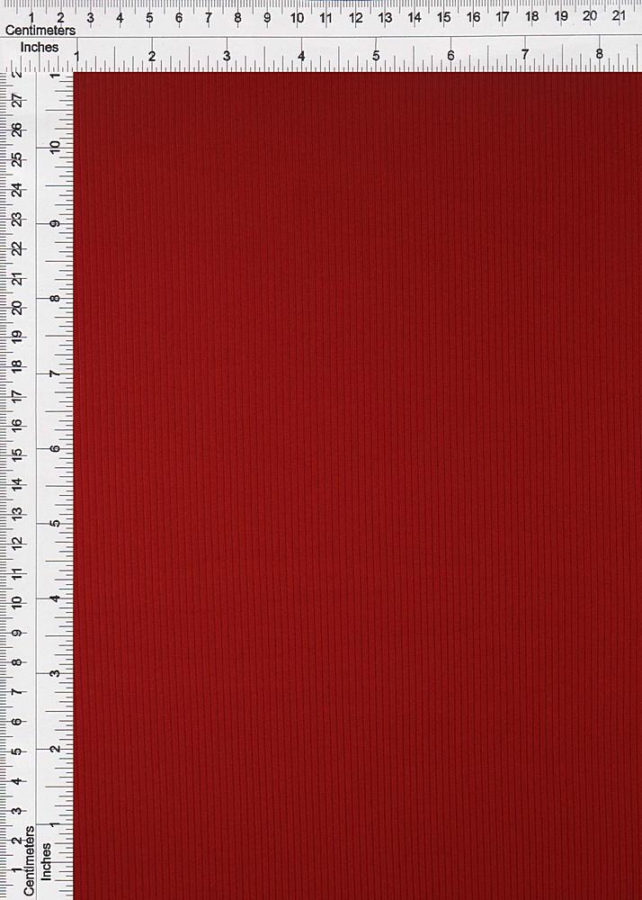 KNT4114 / RED / 87%POLY 13%SPAN 2x1 YUMMY RIB SOLID