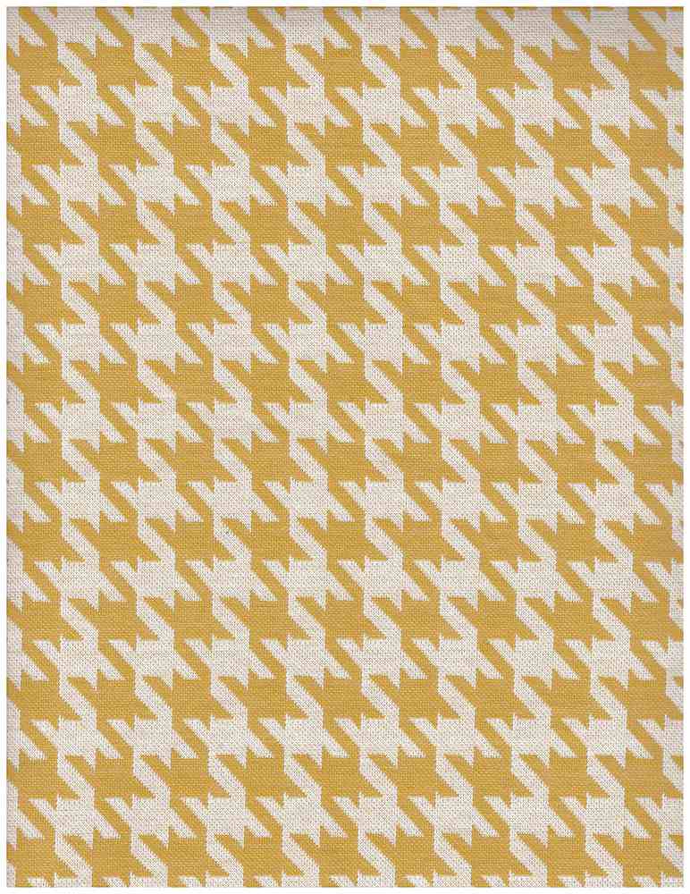 KNT4142 / WHITE/MANGO / 96%POLY 4%SPAN HARRINGBONE KNIT JACQ HOUNDSTOOTH