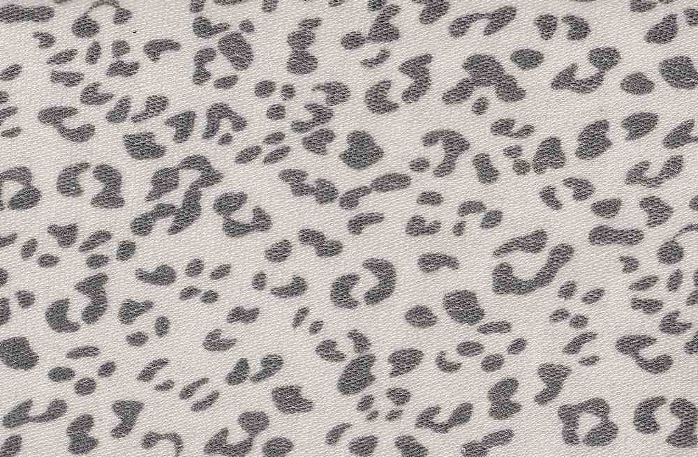 KNT4365-SE10335 / GREY / 69%RAY 27%POLY 4%SPAN ORGANICE TERRY ANIMAL PRINT
