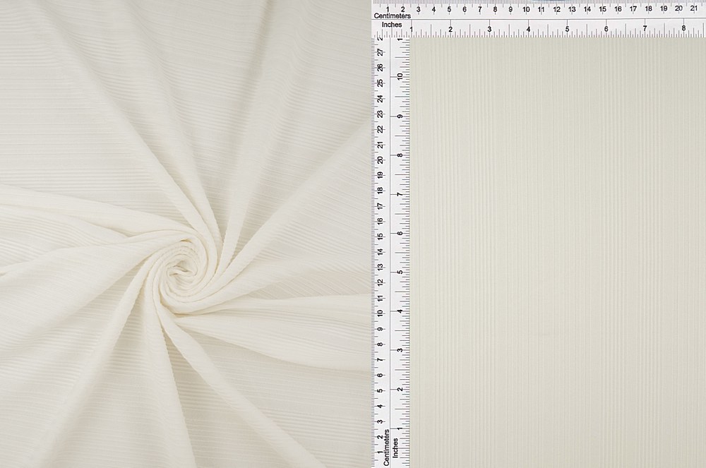 KNT4387 / IVORY / 89%POLY 11%SPAN Variegated YUMMY RIB