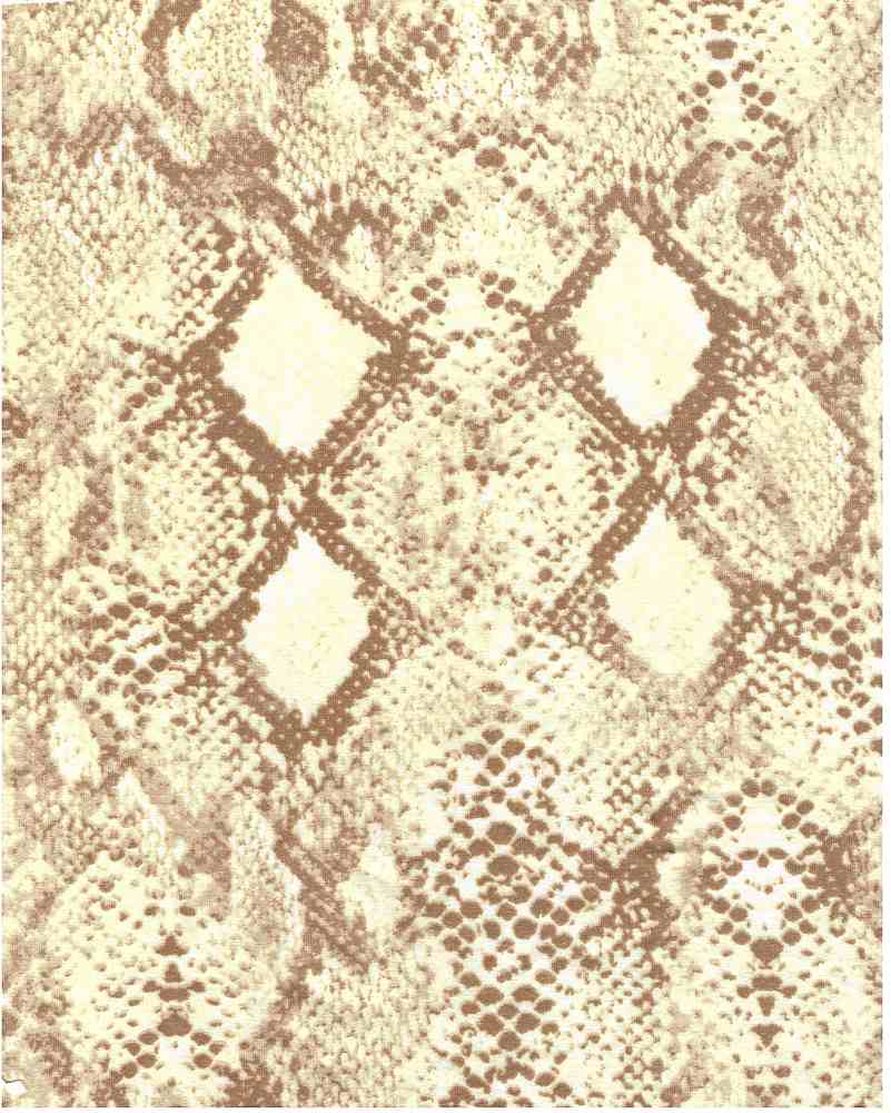 KNT2100-MS00517 / SAND / 96%POLY 4%SPAN DTY BRUSHED SNAKE SKIN PRINT