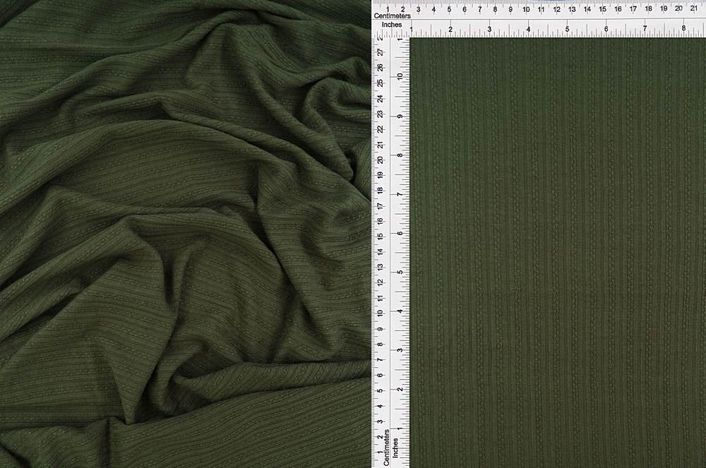 KNT4191 / OLIVE VINTAGE / 96%RAY 4%SPAN R/SP POINTELLE RIB SOLID