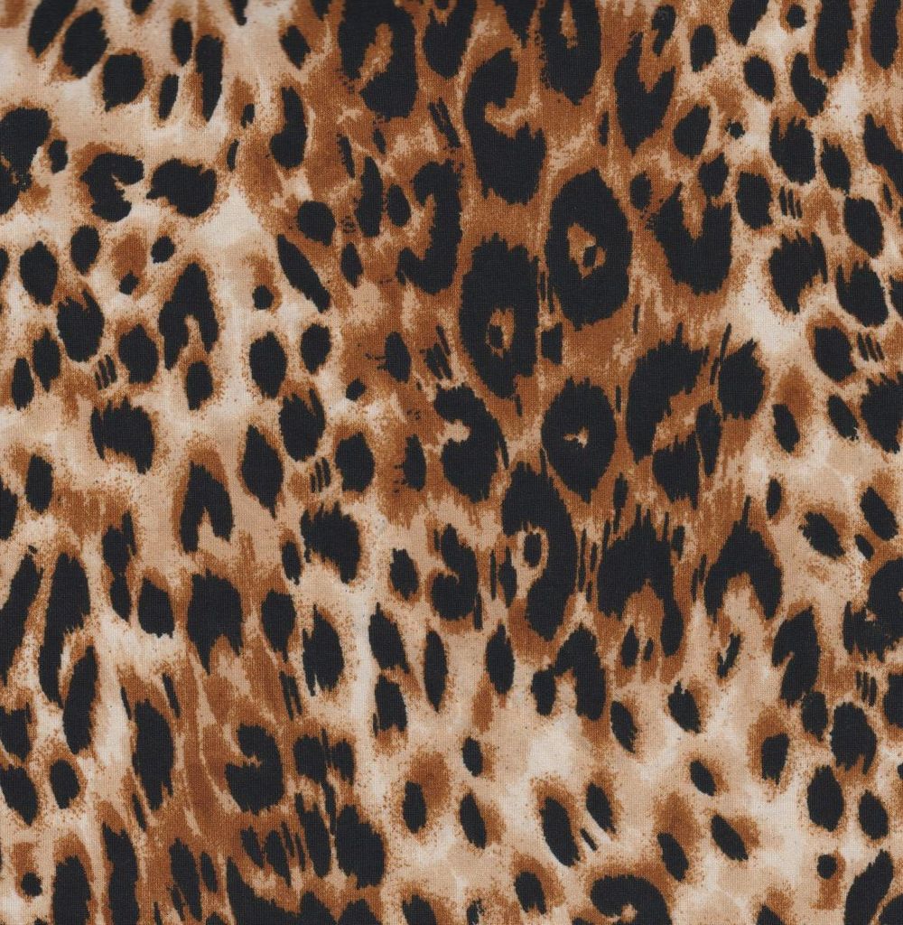 KNT1389-SE91198 / KHAKI / 96%POLY 4%SPAN DTY ANIMAL PRINT