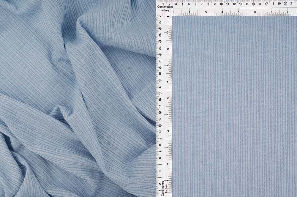 KNT3359-2TONE / BLUE LT / 67%POLY 28%RAY 5%SPAN POINTELLE TWO TONE RIB