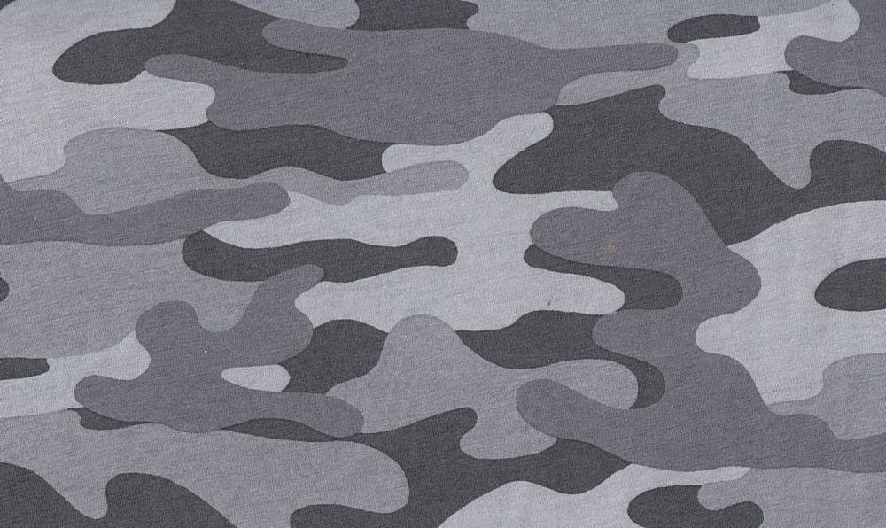 KNT1327-Q90321 / GREY / 97%RAY 3%SPAN RAYON SPAN JERSEY CAMOUFLAGE PRINT