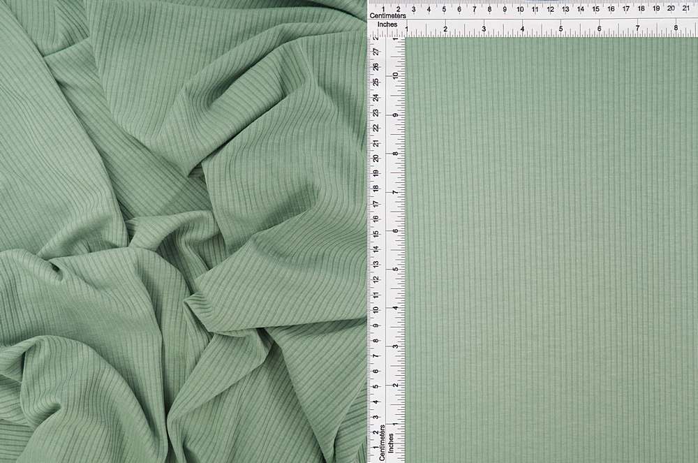 KNT4399 / SAGE / 72%POLY 25%RAYON 3%SPAN 4X2 RIB SOLID