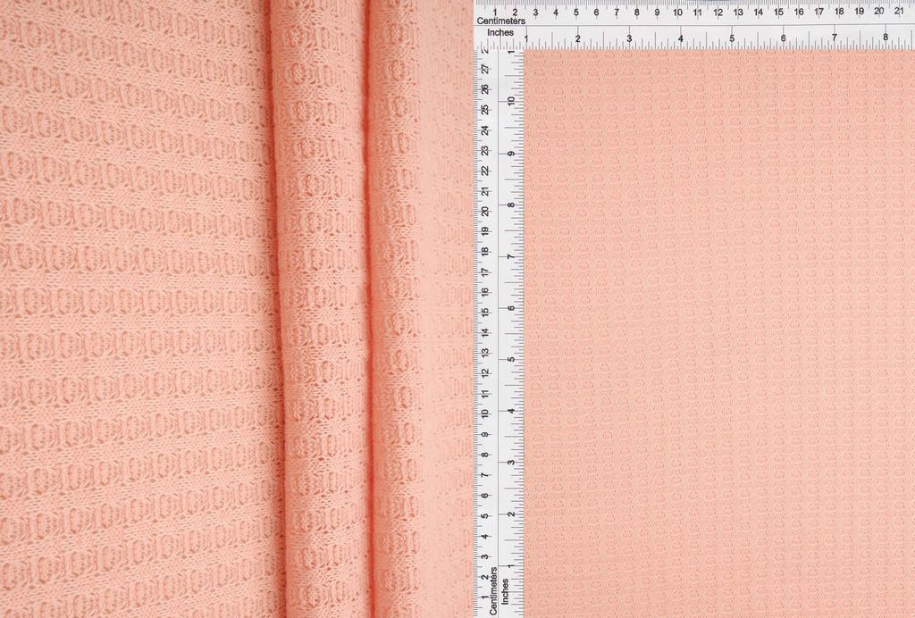 KNT3634 / PINK BLUSH / 89%POLY 9%RAY 2%SPAN WAFFLE SOLID