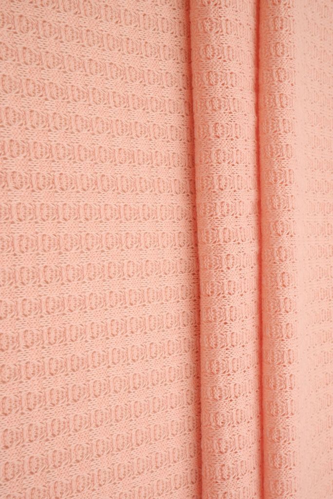 KNT3634 / PINK BLUSH / 89%POLY 9%RAY 2%SPAN WAFFLE SOLID