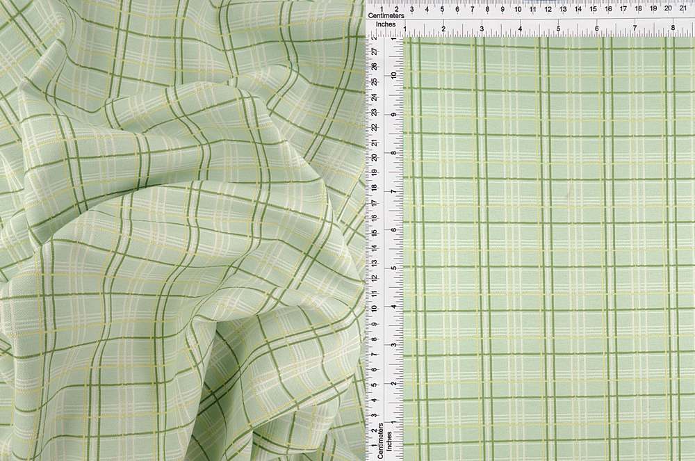 KNT4420 / SAGE LT / 97%POLY 3%SPAN DOUBLE KNIT JACQUARD PLAID