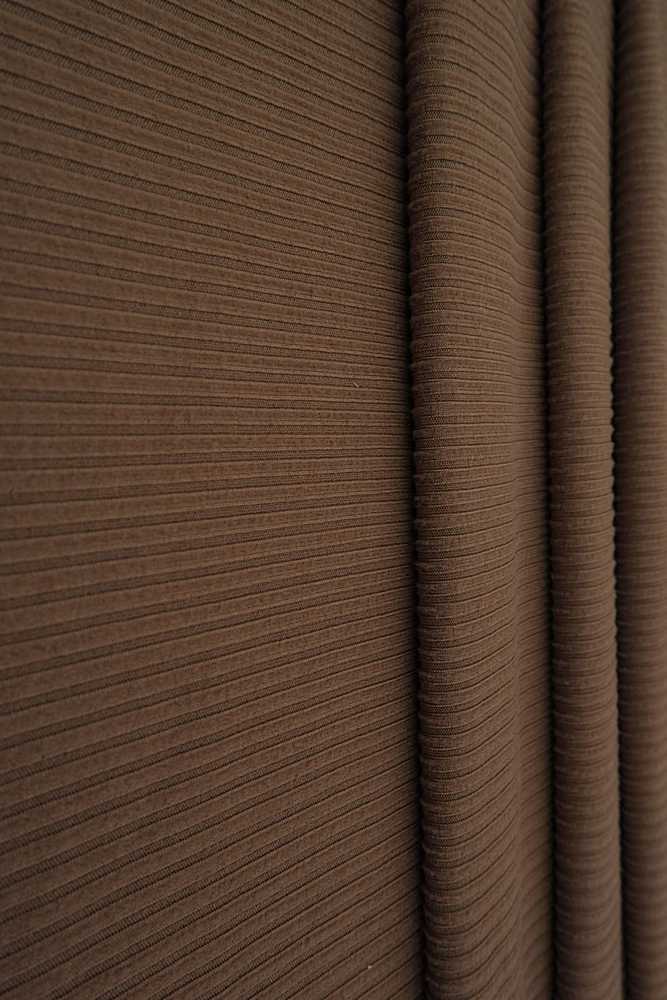 KNT4151 / BROWN COCO / 87%POLY 13%SPAN 4X2 YUMMY RIB SOLID