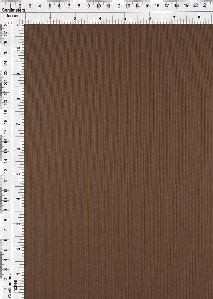KNT4151 / BROWN COCO / 87%POLY 13%SPAN 4X2 YUMMY RIB SOLID