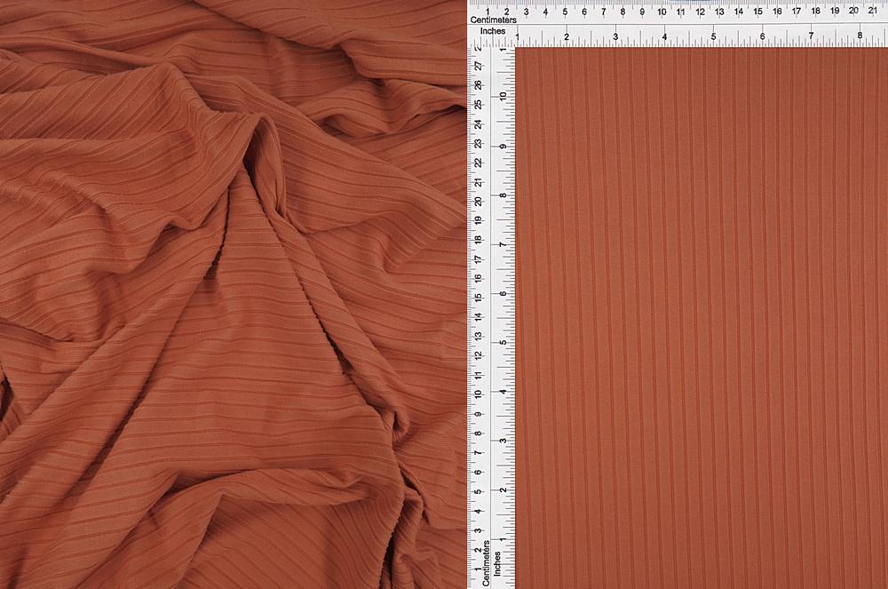 KNT4135 / AUTUMN LEAF / 87%POLY 13%SPAN 8X3 YUMMY RIB SOLID