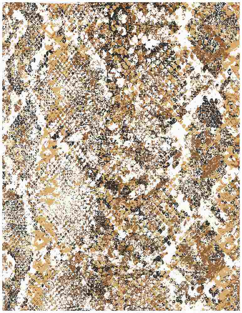 KNT1327-MS11213 / MUSTARD LT / 97%RAYON 3%SPAN JERSEY SNAKE SKIN PRINT