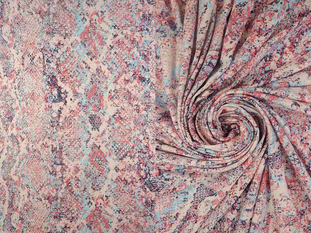 KNT1327-MS11213 / BLUE SKY / 97%RAYON 3%SPAN JERSEY SNAKE SKIN PRINT