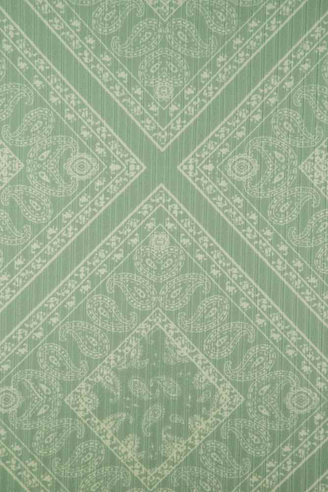 KNT4135-MS01218 / SAGE LT / 87%POLY 13%SPAN 8X3 YUMMY RIB BANDANA PAISLEY PRINT