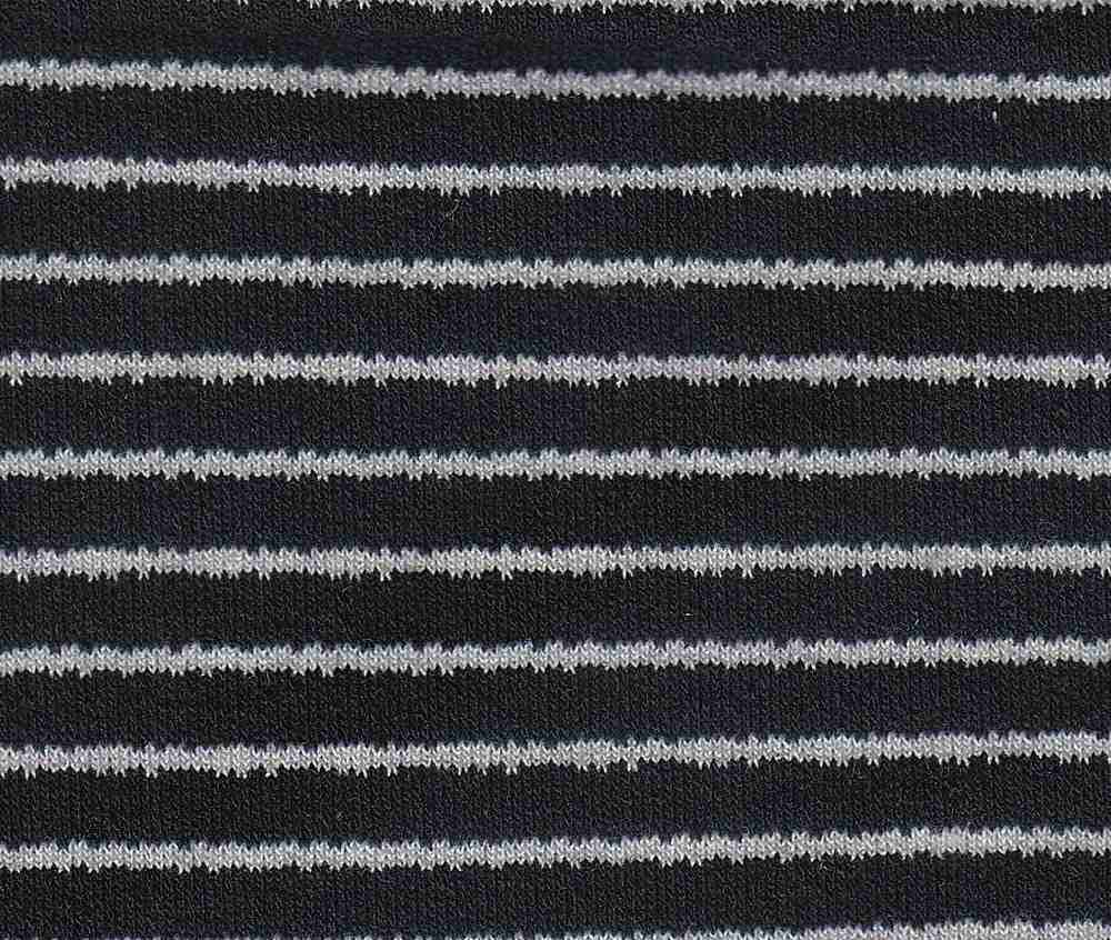 KNT4403 / BLACK/WHITE / 70%RAY 25%POLY 5%SPAN VISCOSE CREPE W/THIN STRIPE
