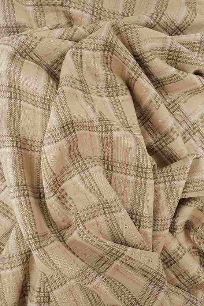 KNT4406 / TAUPE / 87%POLY 12%RAY 1%SP DOUBLE KNIT JACQUARD PLAID