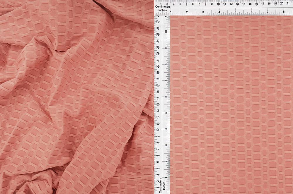 KNT4360 / ROSE LT / 93%POLY 7%SPAN HONEYCOMB KNIT SOLID