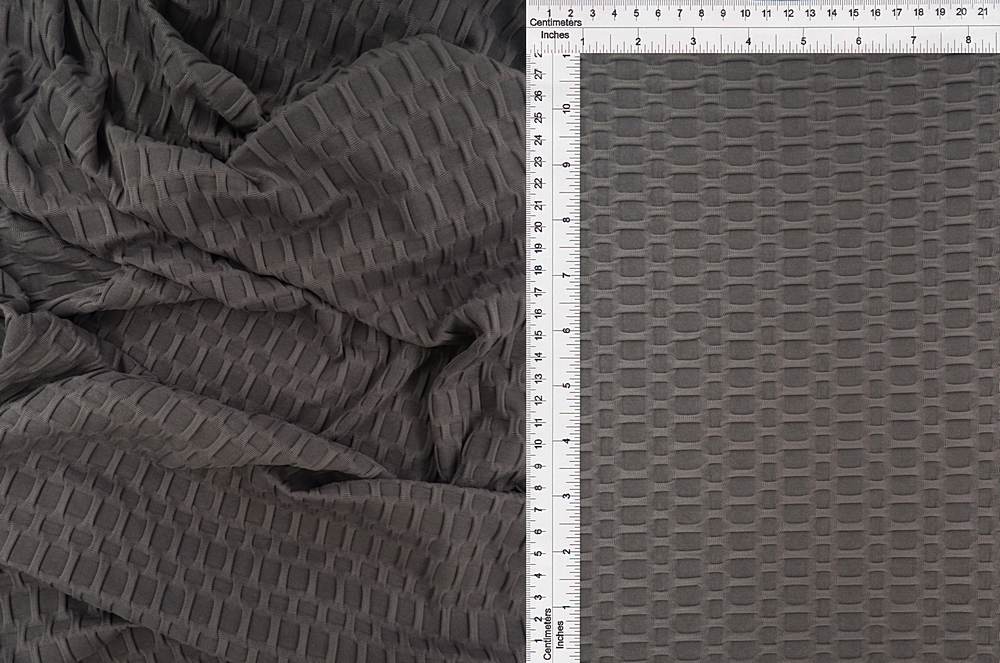 KNT4360 / CHARCOAL / 93%POLY 7%SPAN HONEYCOMB KNIT SOLID