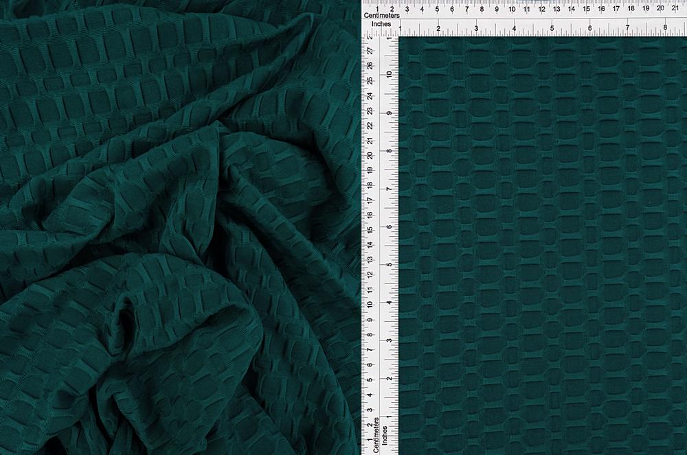 KNT4360 / GREEN HUNTER / 93%POLY 7%SPAN HONEYCOMB KNIT SOLID