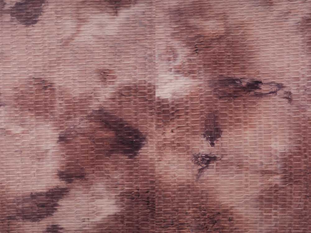KNT4360-TD4350 / PLUM / 92%POLY 8%SPAN HONEYCOMB KNIT REAL TIE DYE