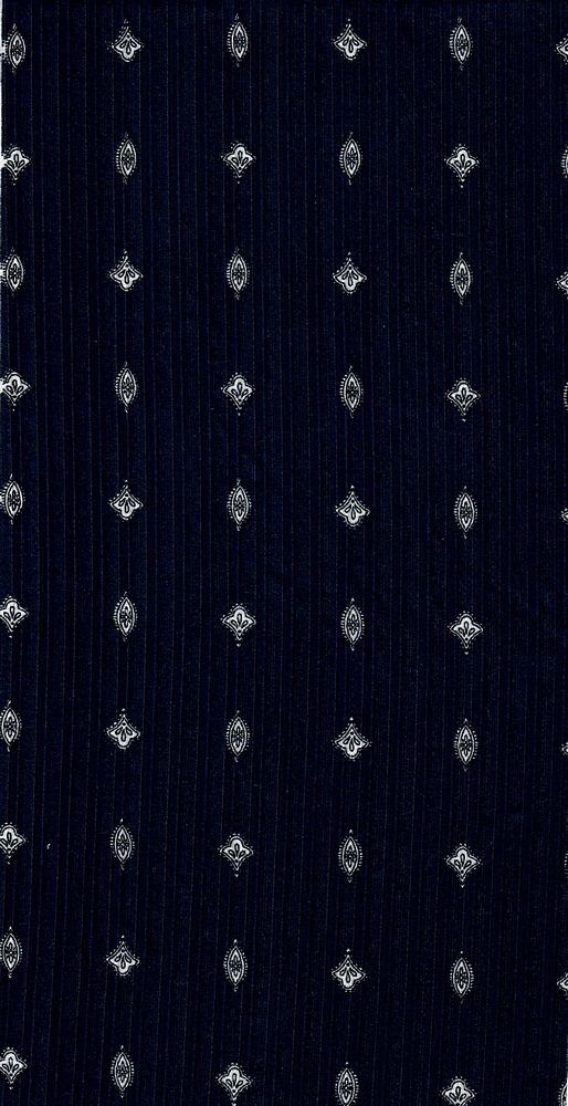 KNT4135-MS01223 / NAVY / 87%POLY 13%SPAN 8X3 YUMMY RIB GEO NO PRINT-PRINT