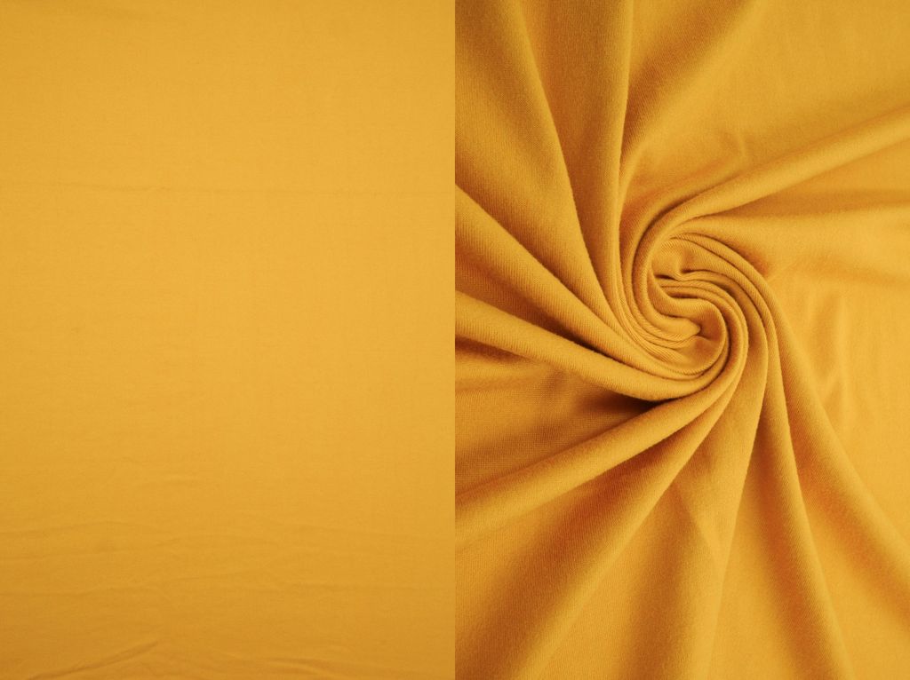 KNT2100 / MUSTARD NEW / 96%POLY 4%SPAN DTY BRUSHED SOLID