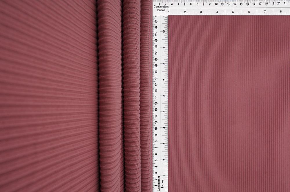 KNT4151 / MAUVE DK / 87%POLY 13%SPAN 4X2 YUMMY RIB SOLID