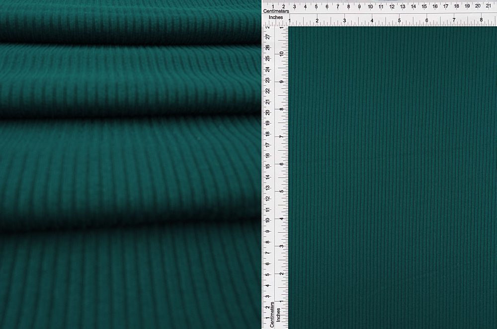 KNT4151 / TEAL GREEN / 87%POLY 13%SPAN 4X2 YUMMY RIB SOLID