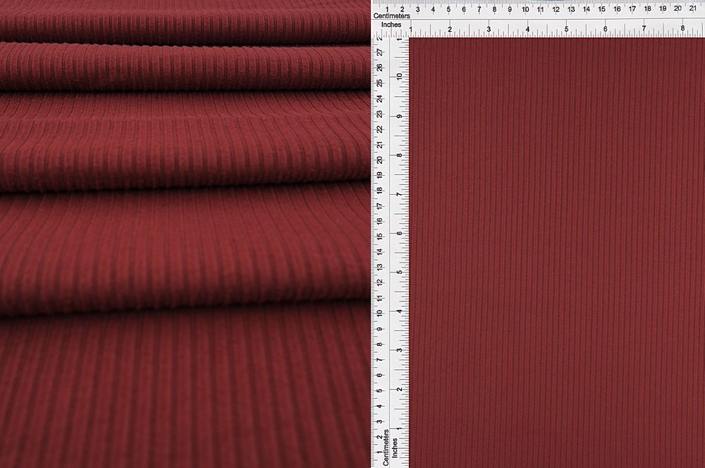 KNT4151 / RED SPICE / 87%POLY 13%SPAN 4X2 YUMMY RIB SOLID
