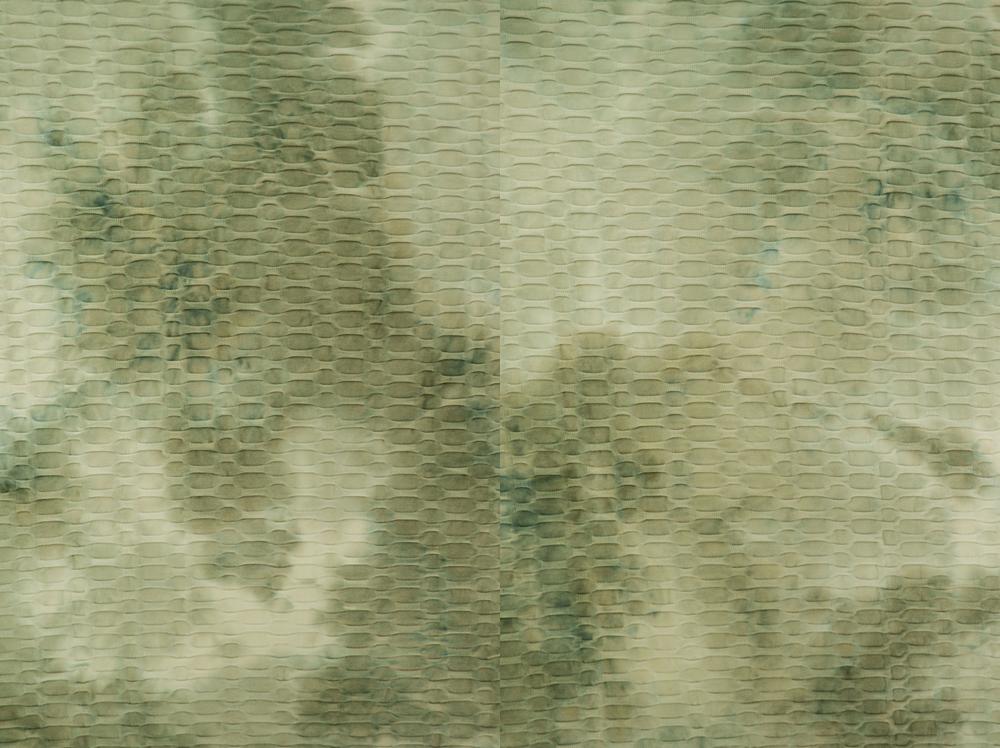 KNT4360-TD4350 / SAGE / 92%POLY 8%SPAN HONEYCOMB KNIT REAL TIE DYE