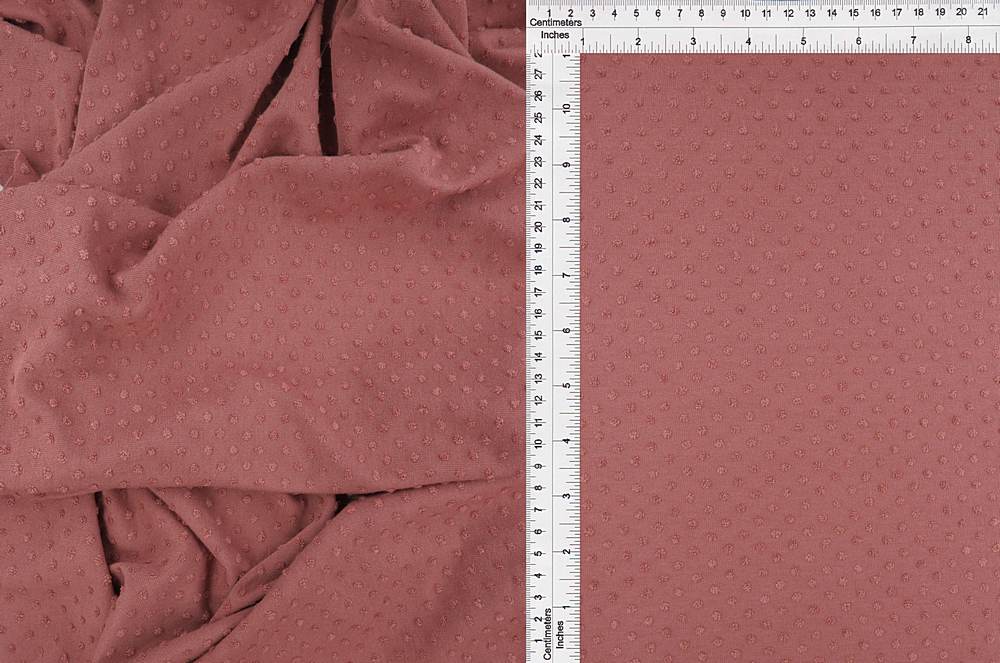 KNT4225 / MAUVE / 77%POLY 23%RAY KNIT JACQUARD SWISS DOT