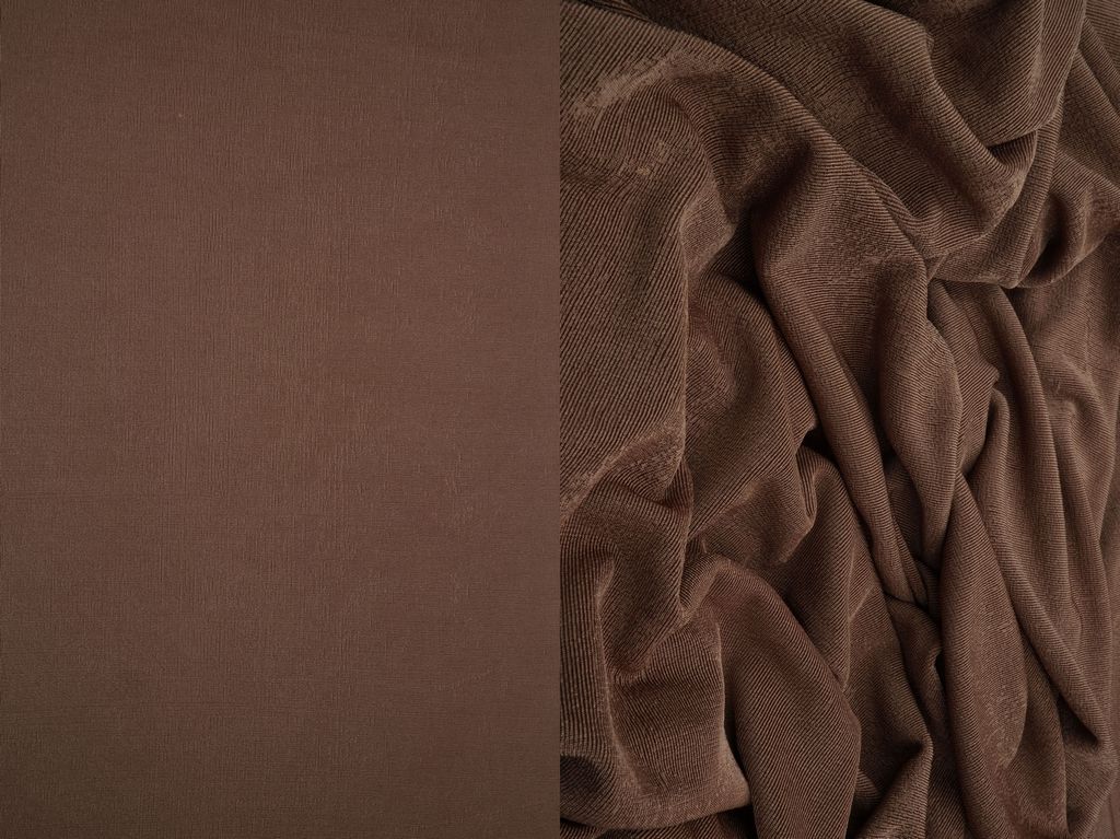 KNT3963 / BROWN / 91%POLY 9%SPAN SLINKY RIB 1X1 SOLID
