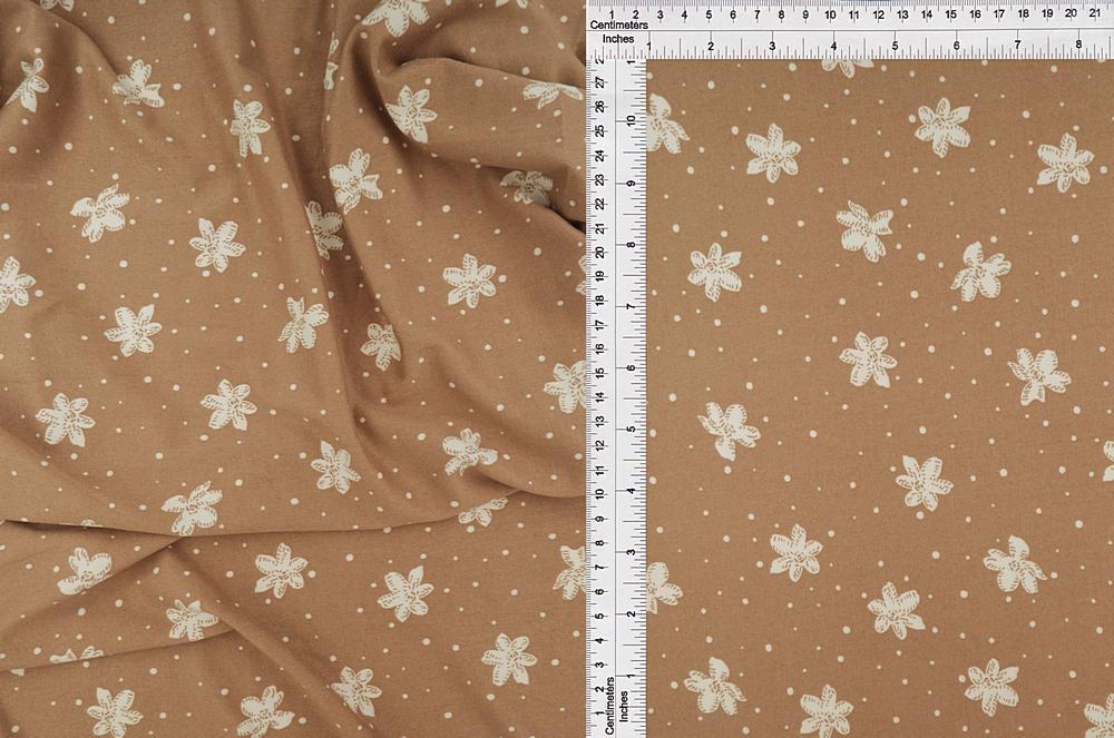 KNT2100-Q91217 / TAUPE / 96%POLY 4%SPAN DTY BRUSHED DITSY FLORAL PRINT
