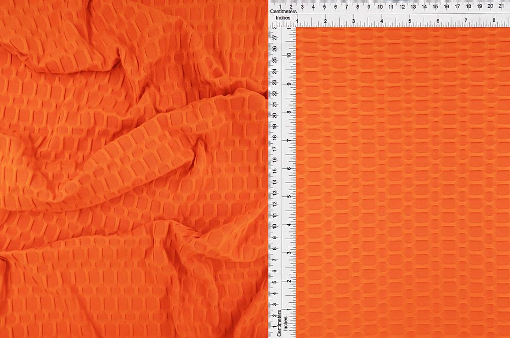 KNT4360 / ORANGE NEW / 92%POLY 8%SPAN HONEYCOMB KNIT SOLID