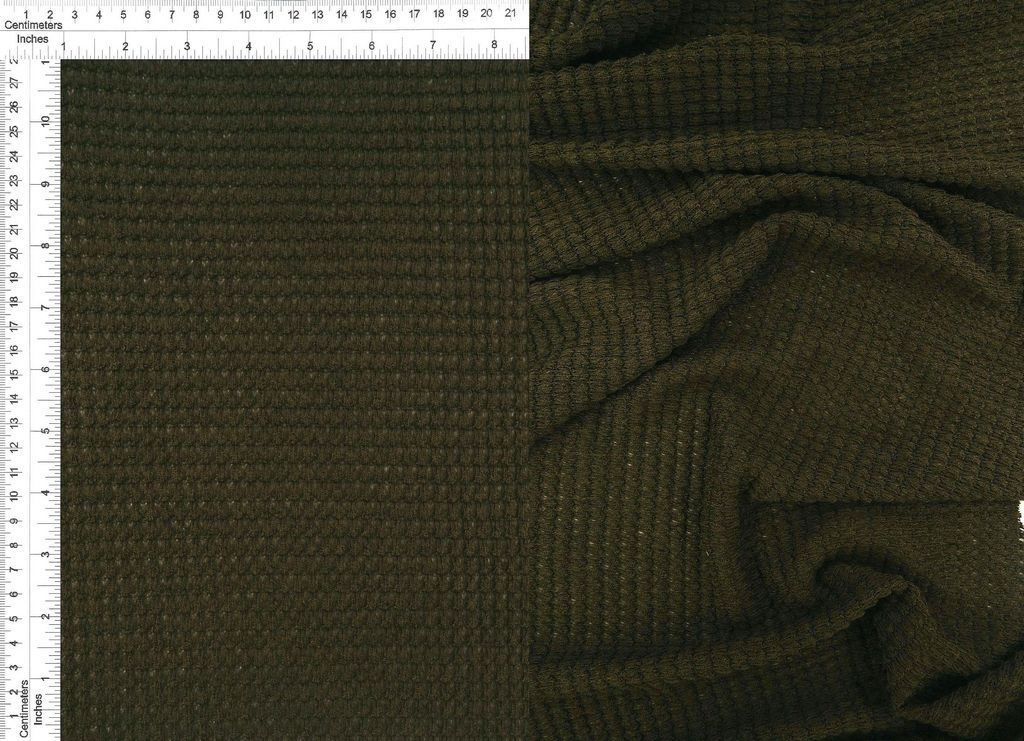 KNT4190 / BROWN / 64%POLY 34%RAY 2%SPAN OVERSIZE WAFFLE SOLID