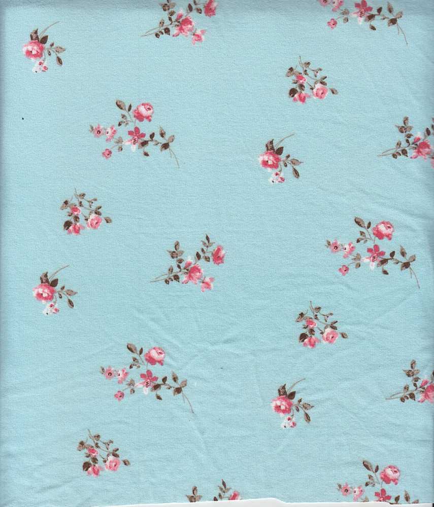 KNT2100-Q10221 / MINT / 96%POLY 4%SPAN DTY BRUSHED DITSY PRINT