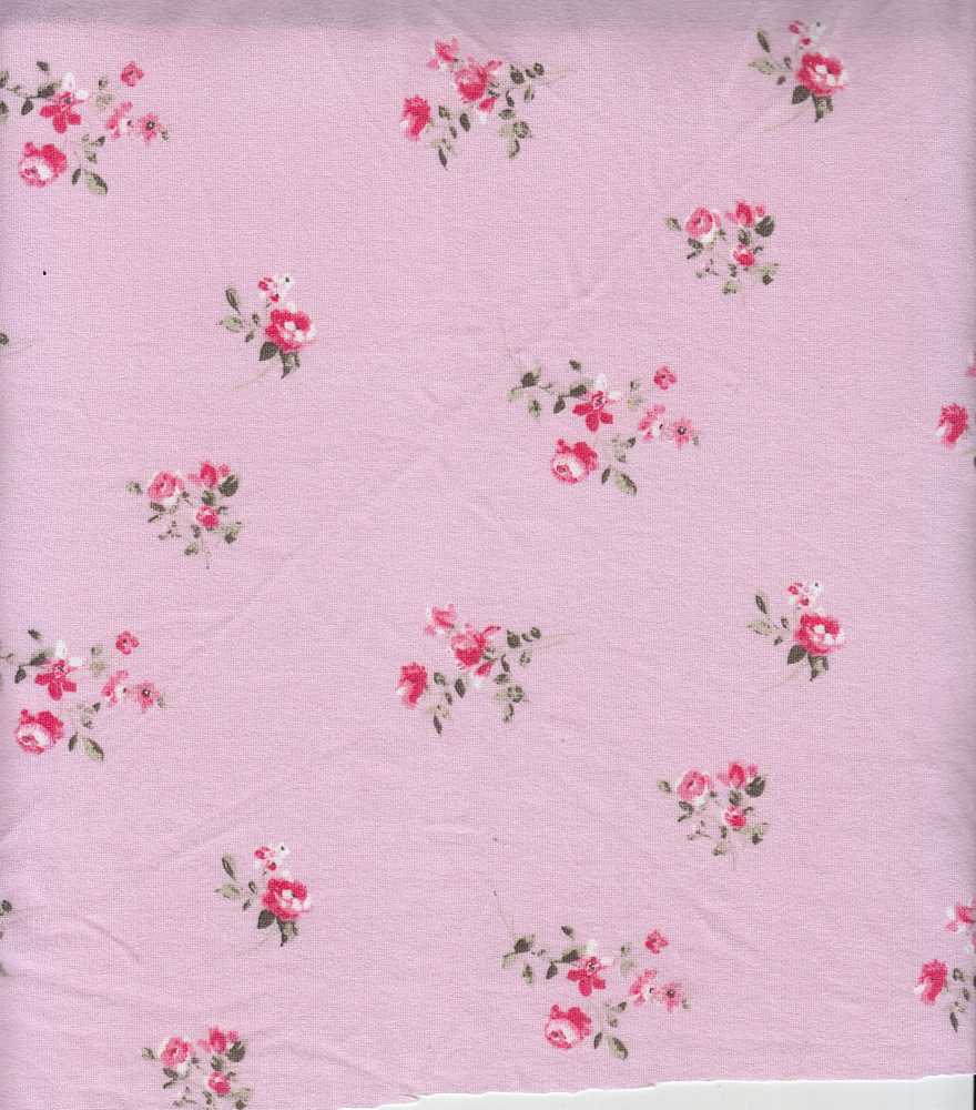 KNT2100-Q10221 / PINK / 96%POLY 4%SPAN DTY BRUSHED DITSY PRINT