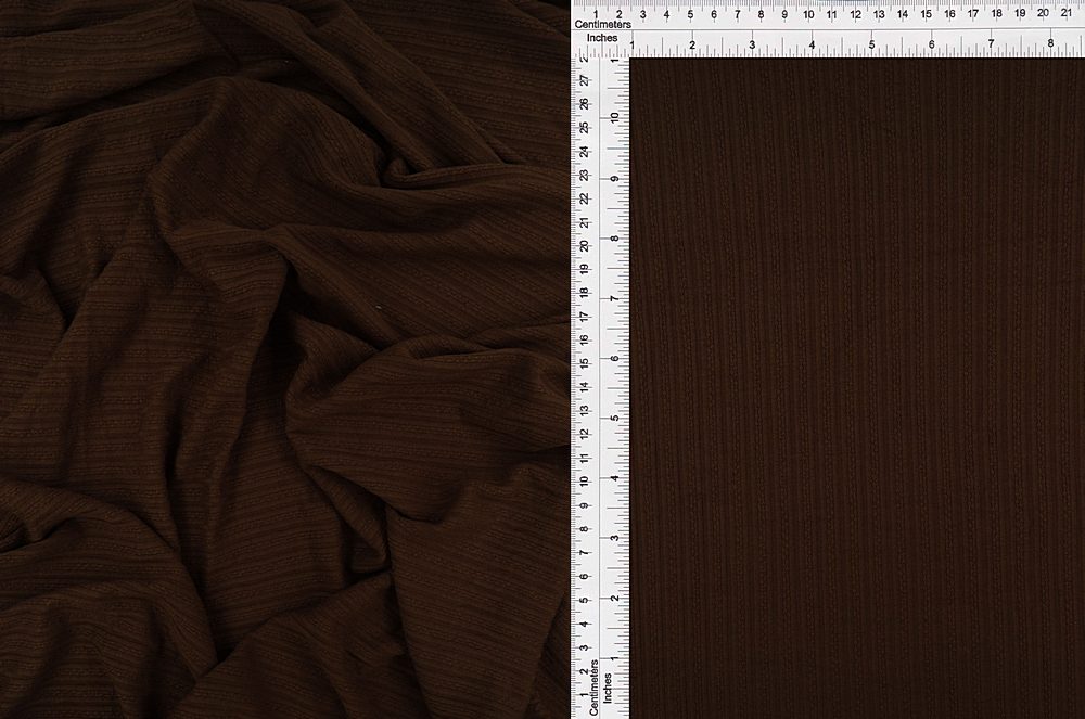KNT4191 / BROWN / 96%RAY 4%SPAN R/SP POINTELLE RIB SOLID